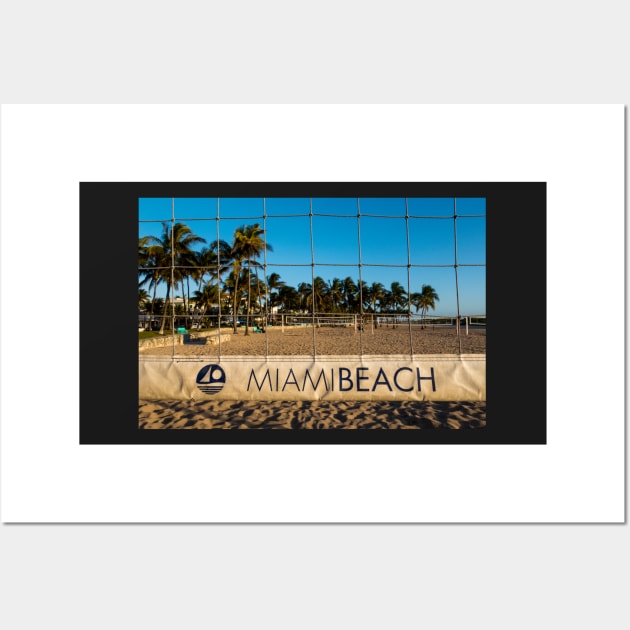 Miami Beach Volleyball Net Lummus Park Wall Art by WayneOxfordPh